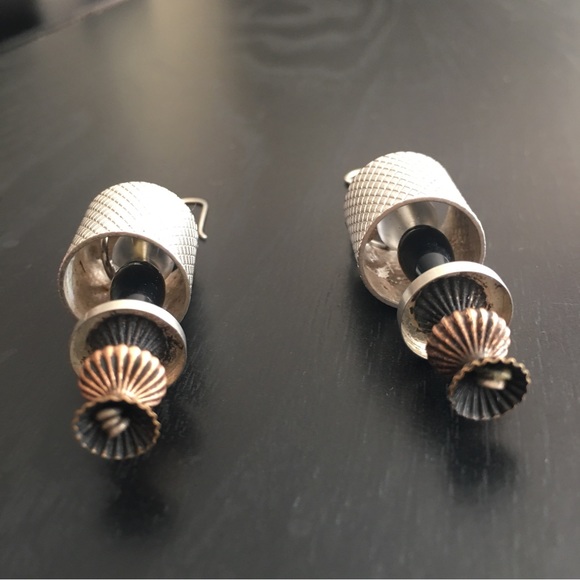 Vintage Lamp Shade Earrings - Picture 7 of 10